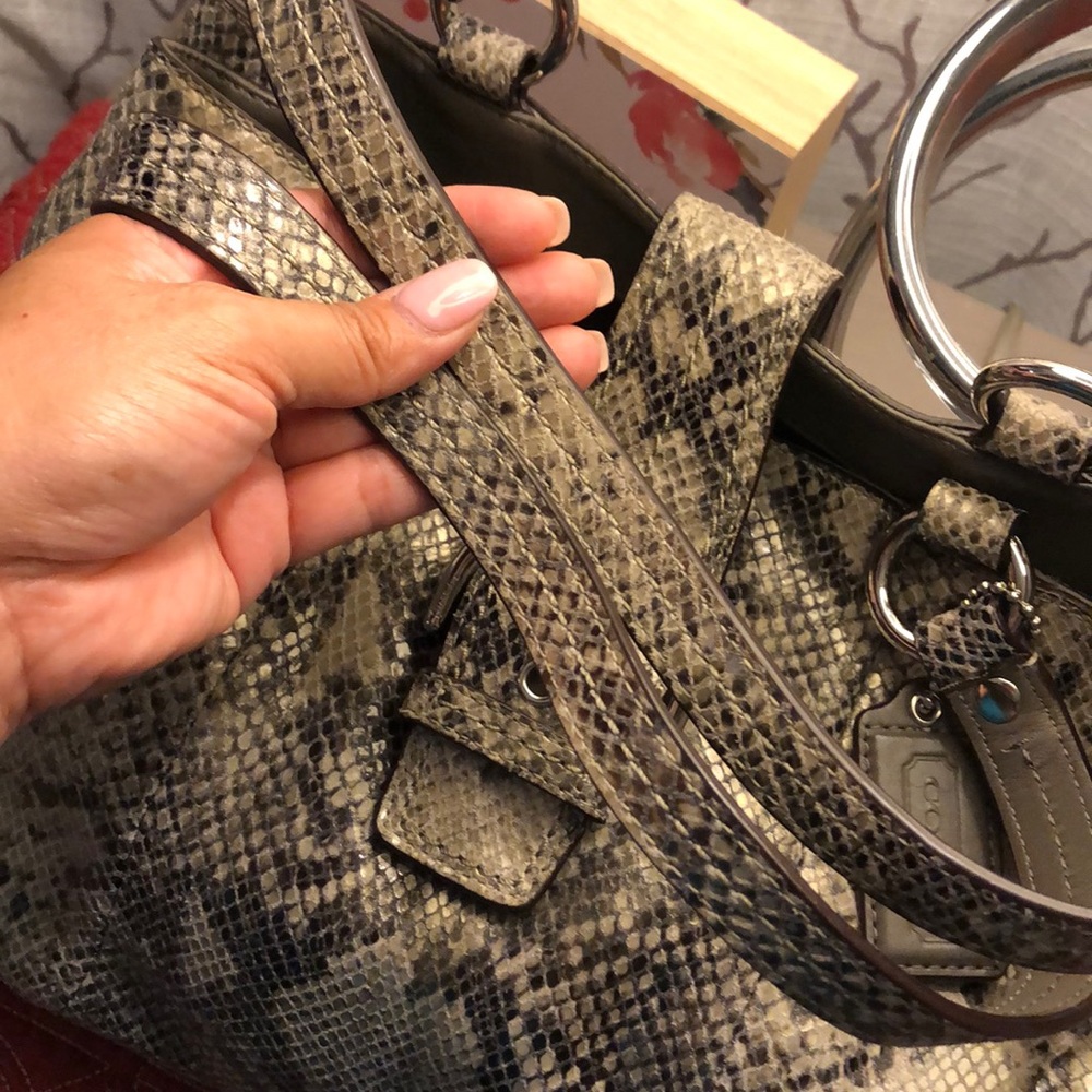 Coach Soho Embossed Python Leather Shoulder Bag - Picture 12 of 16